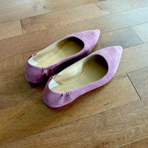 Italian flats in rose pink leather